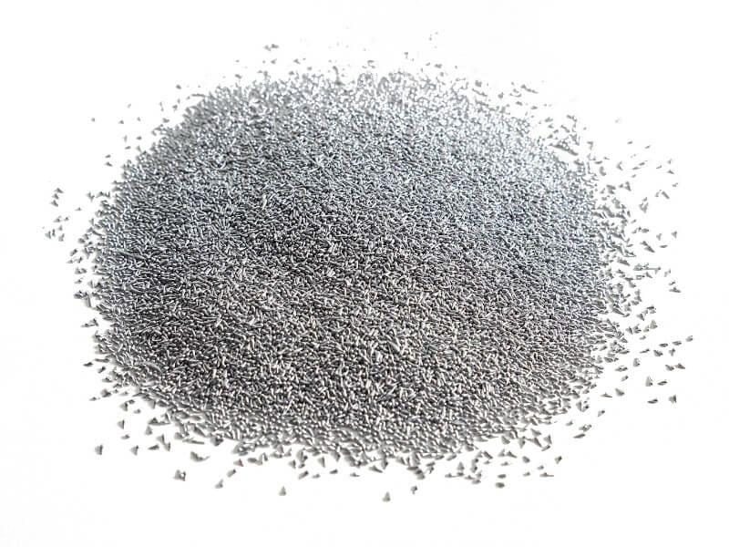 Aluminum shot blasting media